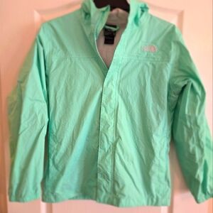THE NORTH FACE Mint Seafoam Green Hyvent Rain Jacket Girls XL 18